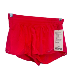 NWT Lululemon low-rise Hotty Hot lined shorts. Size 10- LIP GLOSS- 2.5”